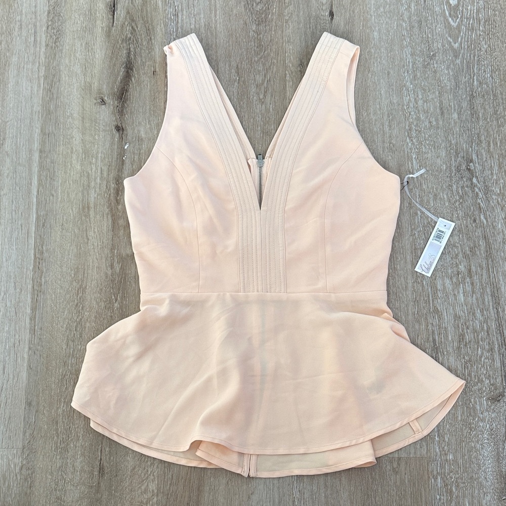 Chelsea28 Light Peach Sleeveless Top